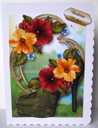 Stunning Shoes - the Venice - Pretty Petunias - Version 2 by Margaret McCartney