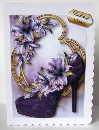 Stunning Shoes - the Monaco - Purple Lilies - Version 2 by Margaret McCartney