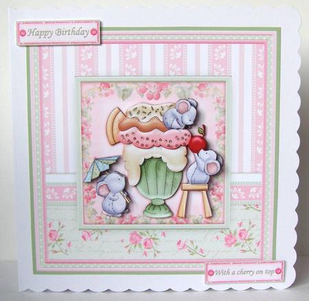 Cherry on Top 8x8 Birthday Mini Kit & Decoupage by Margaret McCartney