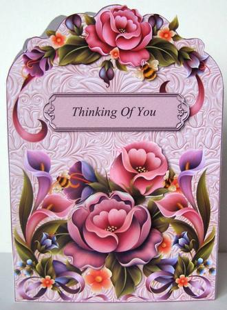 Fancy Shaped Floral Card Front by Margaret McCartney