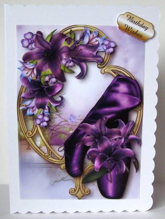 Stunning Shoes - the Ballet Collection - Dark Purple Lilies by Margaret McCartney