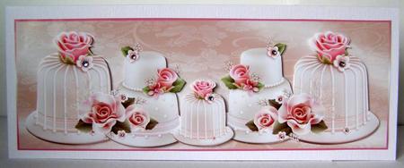 Large Dl Card Wedding Cakes by Margaret McCartney