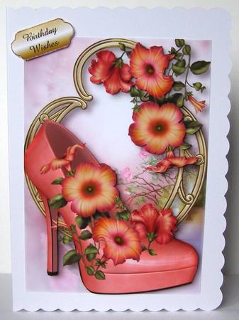 Stunning Shoes - the Milan Collection - Peach Petunias by Margaret McCartney