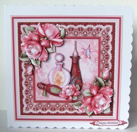 Perfume & Roses 8x8 Mini Kit & Decoupage by Margaret McCartney