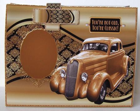Golden Gatsby Classic Car - Large 19x15x6cm Gift Bag by Margaret McCartney