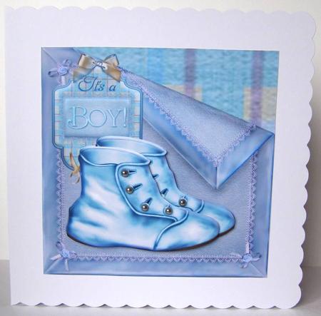 Baby Boy Booties by Margaret McCartney