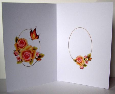 Roses Butterflies and Music Shabby Chic Insert by Margaret McCartney