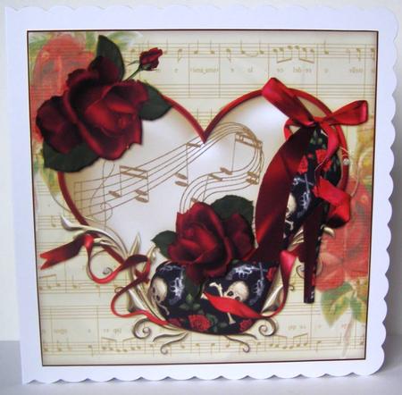 8x8 Love Shoes Guns and Roses by Margaret McCartney