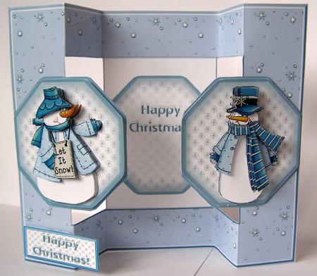 Christmas Snowmen Step by Step for Panel Trifold - Sheet 2 by Margaret McCartney