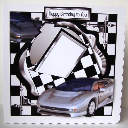 Open Envelope Card Front Mini Kit - Sports Car by Margaret McCartney