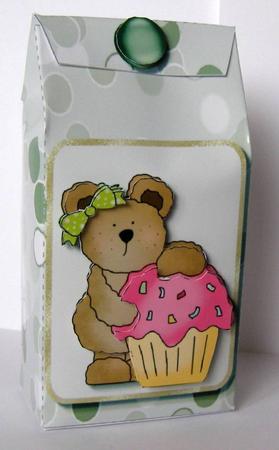 Cupcake Bear Pinch Bag by Margaret McCartney