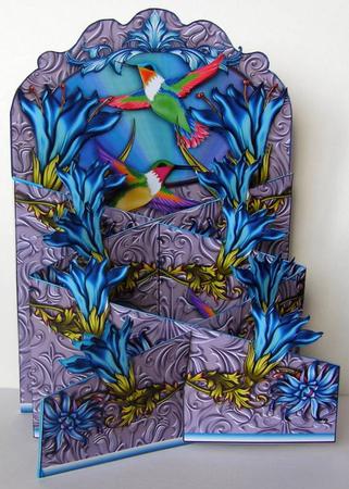 Hummingbird Concertina Card Kit by Margaret McCartney