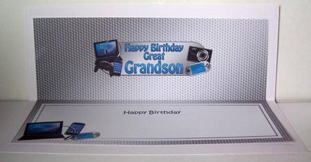 Birthday Great Grandson Gadgets & Gizmos Matching Insert by Margaret McCartney