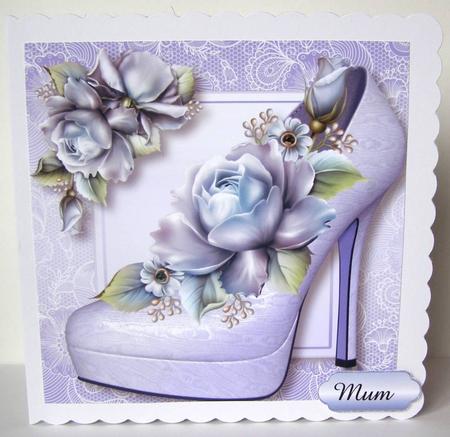 Stunning Shoes Lacey Square - Porcelain Roses by Margaret McCartney