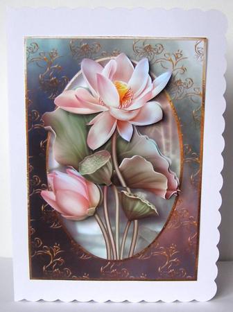 Beautiful Lotus Flowers with Decoupage by Margaret McCartney