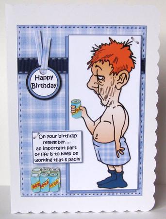 Bert is Working on His 6 Pack Quick Card by Margaret McCartney