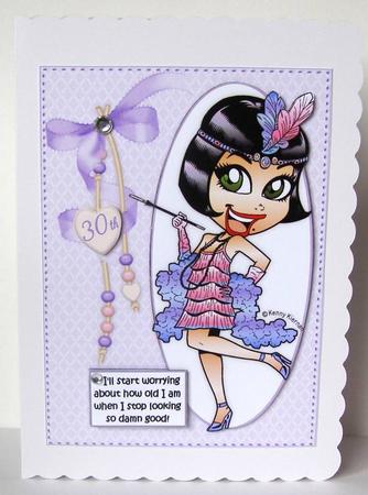 Frieda Flapper is Looking Good Quick Card by Margaret McCartney