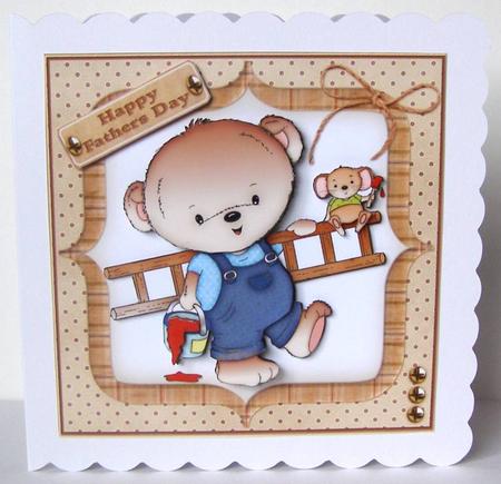 DIY Ted Decoupage by Margaret McCartney