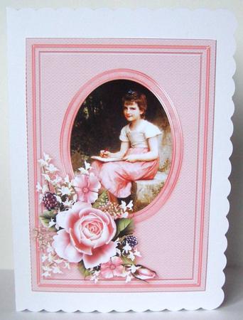 Girl Writing Quick Card by Margaret McCartney