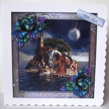 Dragon Sea Castle and the Princess with Rose Decoupage by Margaret McCartney