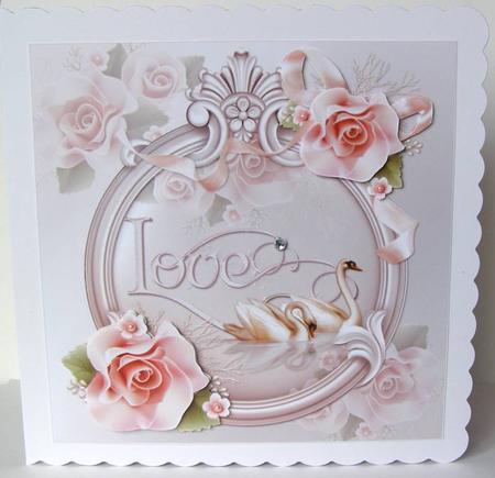 8x8 the Love Swans Wedding or Anniversary by Margaret McCartney