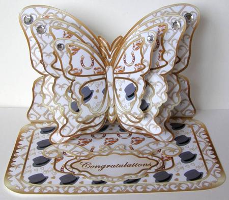 Layered Butterfly Easel - Wedding Day by Margaret McCartney
