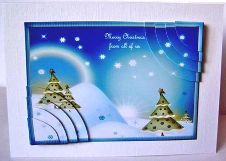 Country Style Christmas Rounded Corner Stacker by Margaret McCartney