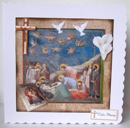 With Hope Religious Topper with Decoupage by Margaret McCartney