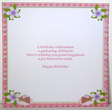Floral Birthday 8x8 Insert by Margaret McCartney