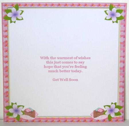 The Cake Shop - Get Well Soon Insert 1 by Margaret McCartney