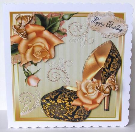 Gold Shoe & Rose 8x8 Mini Kit by Margaret McCartney