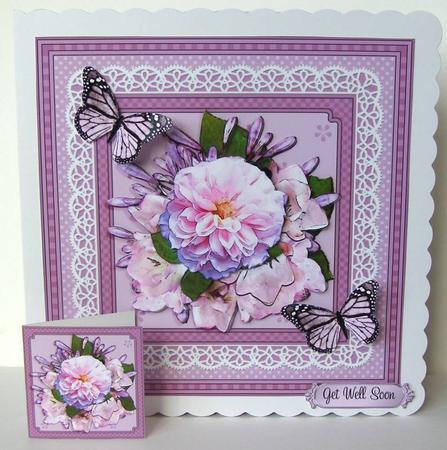 8 x 8 Flowers Butterflies & Lace 3D Decoupage Mini Kit by Margaret McCartney