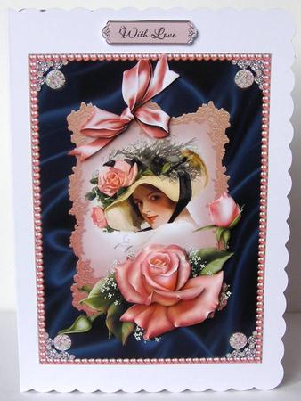 Lady Rose Card Front by Margaret McCartney