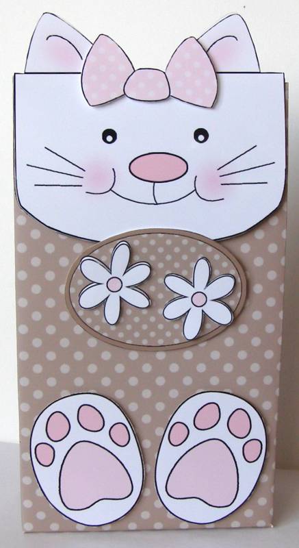 3D Cat Cute Character Gift Bag Mini Kit by Margaret McCartney