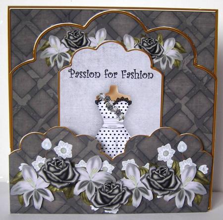 Black Dotty Passion for Fashion Scallop Tag Cf Mini Kit by Margaret McCartney