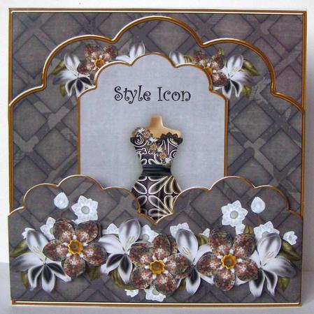 Black Met Fleur Style Icon Scallop Fashion Tag Cf Mini Kit by Margaret McCartney