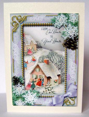 Ours to Yours Snow 7x5inch Picture Card Front and Frame by Margaret McCartney