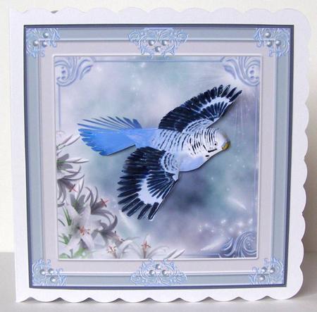 Decoupage Birds in Flight 2 x Toppers  by Margaret McCartney