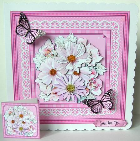 8 x 8 Flowers Butterflies & Lace 3D Decoupage Mini Kit by Margaret McCartney