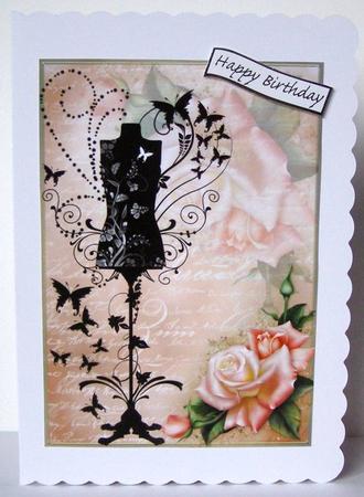 2 Peach Rose, Script & Mannequin Toppers by Margaret McCartney