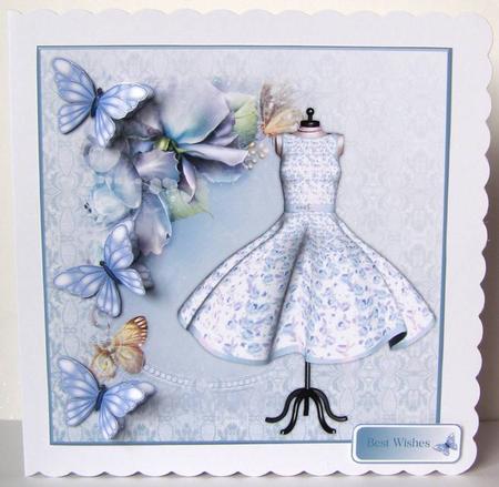 Blue Floral Dress by Margaret McCartney