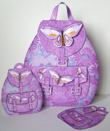 Shabby Chic Ladies or Young Adult Butterfly Backpack Kit by Margaret McCartney