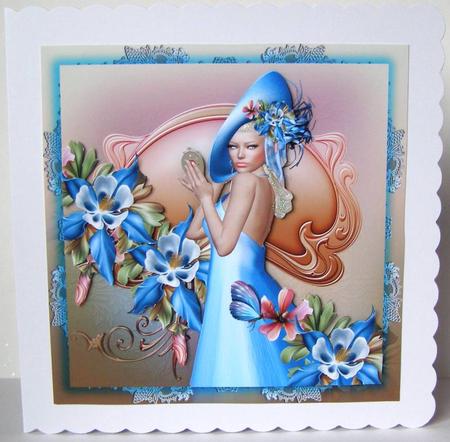 Elegant Lady Card Front Kit by Margaret McCartney