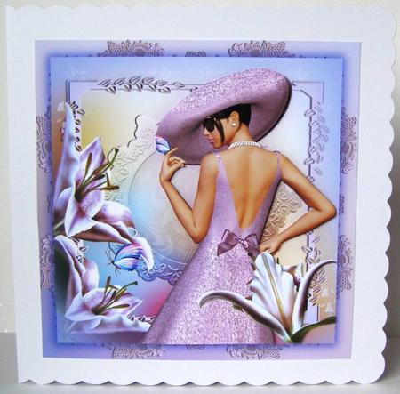 White Lily Lady Front Card by Margaret McCartney