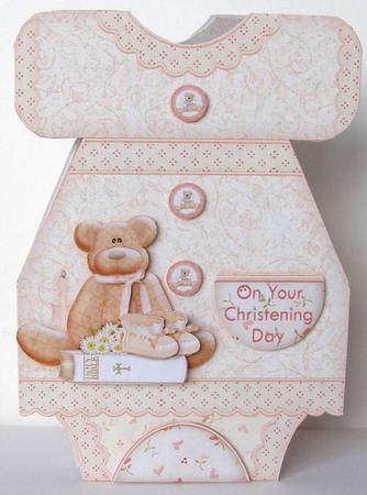Christening Gown Shaped Card Mini Kit by Margaret McCartney
