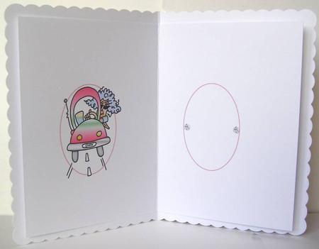 Stella in Her Car with a Choice of Captions Insert by Margaret McCartney