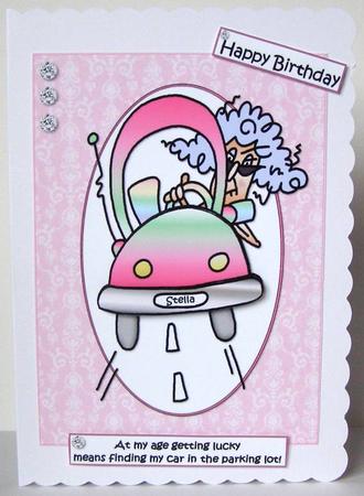 Stella in Her Car with a Choice of Captions by Margaret McCartney
