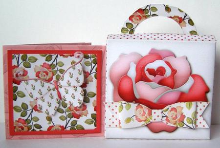Midi Handbag Red Rose by Margaret McCartney
