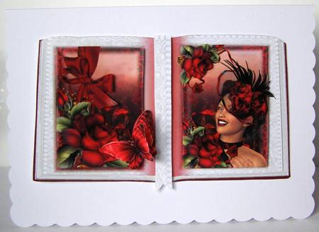 Beautiful Book Style Red Rose Hat Topper Kit by Margaret McCartney