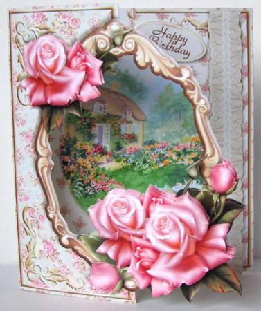 Open Frame Front Mini Kit - Forever Roses by Margaret McCartney